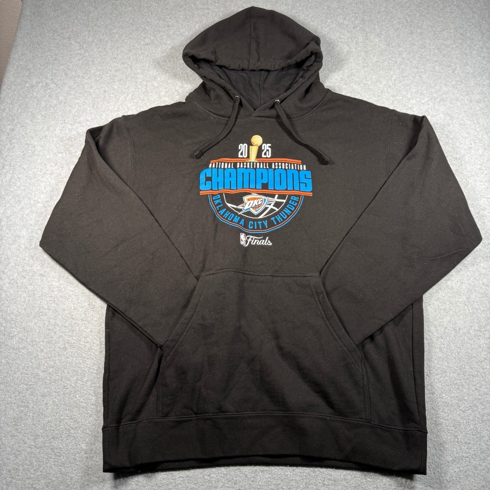 NBA Oklahoma City Thunder 2025 Champions Hoodie Black L OKCTMS801004